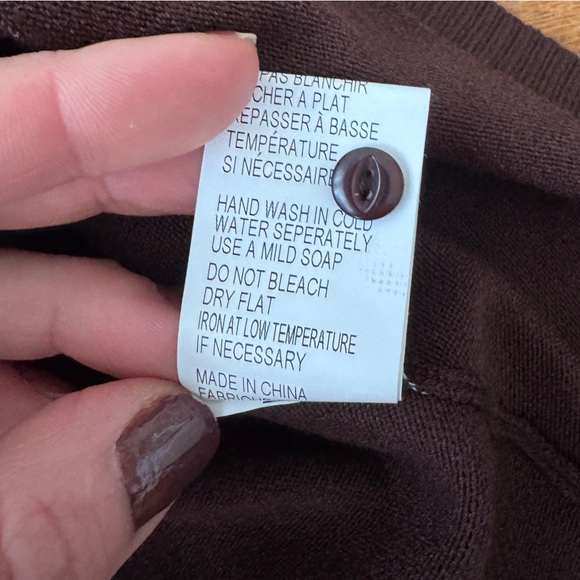 Vintage Y2K Brown Floral Embroidered Beaded Cardigan - Size Small - Picture 14 of 14